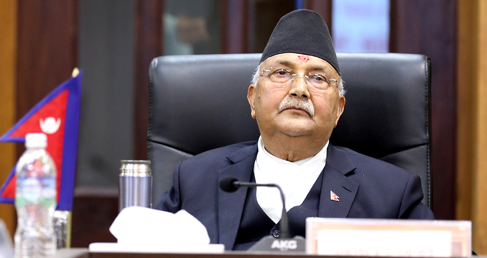 प्रधानमन्त्री केपी शर्मा ओलीविरुद्ध अविश्वासको प्रस्ताव दर्ता