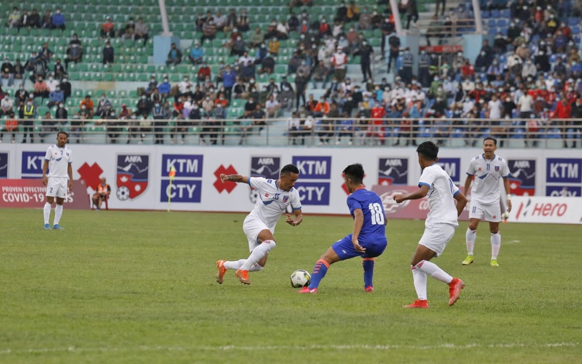 भारतबिरुद्ध नेपाल २–१ ले पराजित