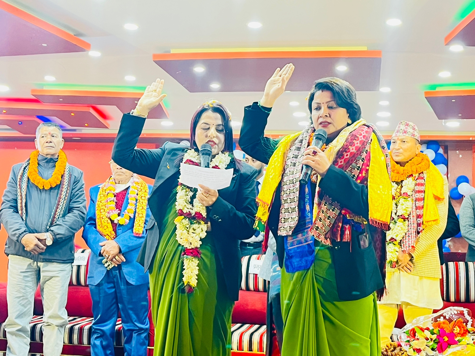 वीरता लेडी जेसीजको अध्यक्ष गिरीद्वारा पदभार ग्रहण