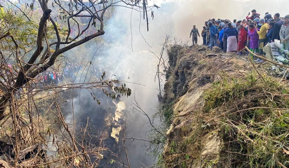 पोखरामा यति एयरलाइन्सको एटिआर जाहाज दुर्घटना
