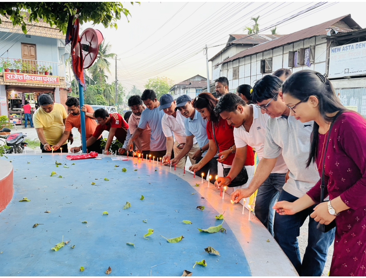 गणतन्त्र दिवसमा शान्ति समाजद्वारा दीप प्रज्वलन