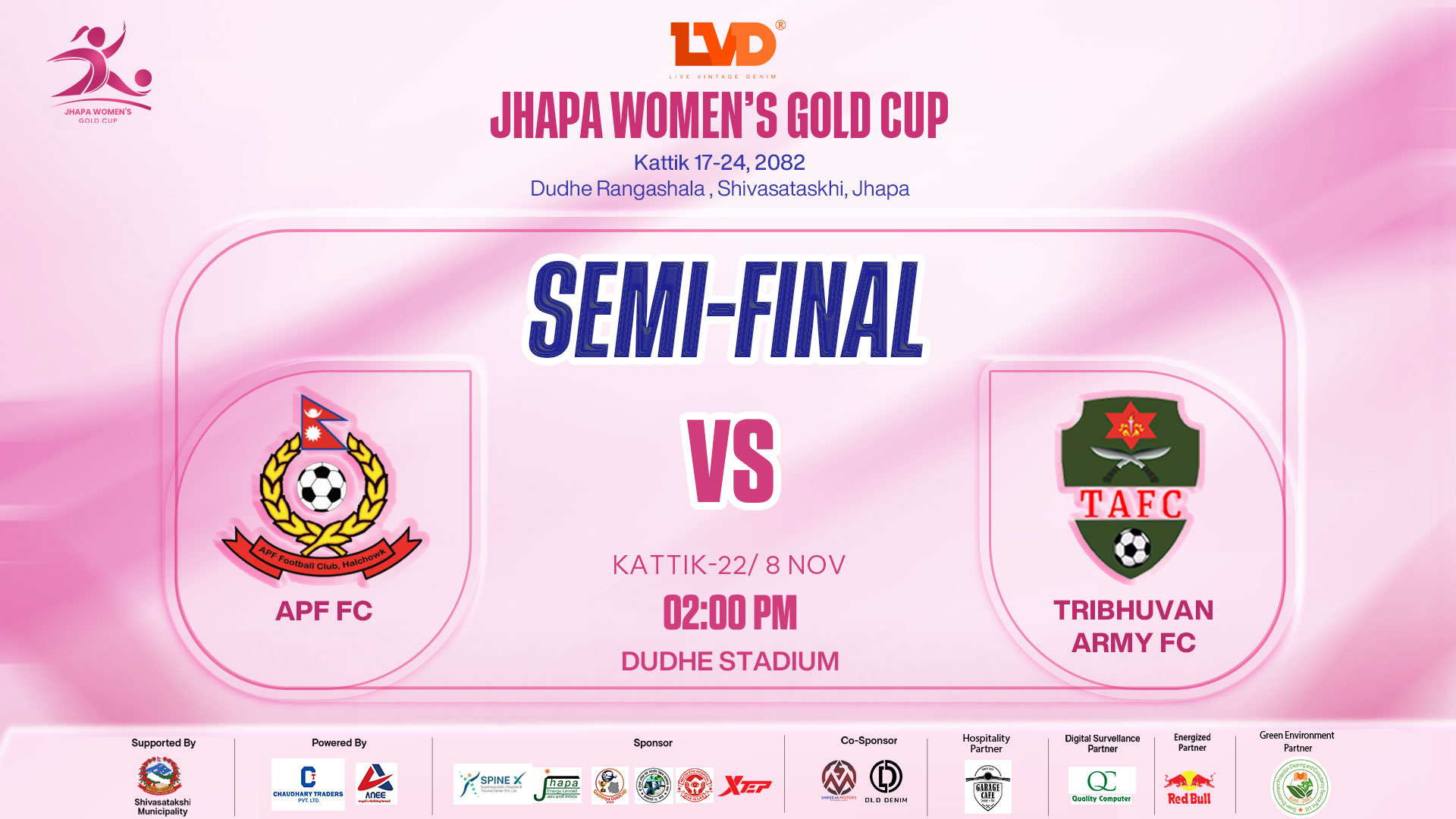 झापा महिला गोल्डकपः फाइनल प्रवेशका लागि आज एपिएफ र आर्मी भिड्दै