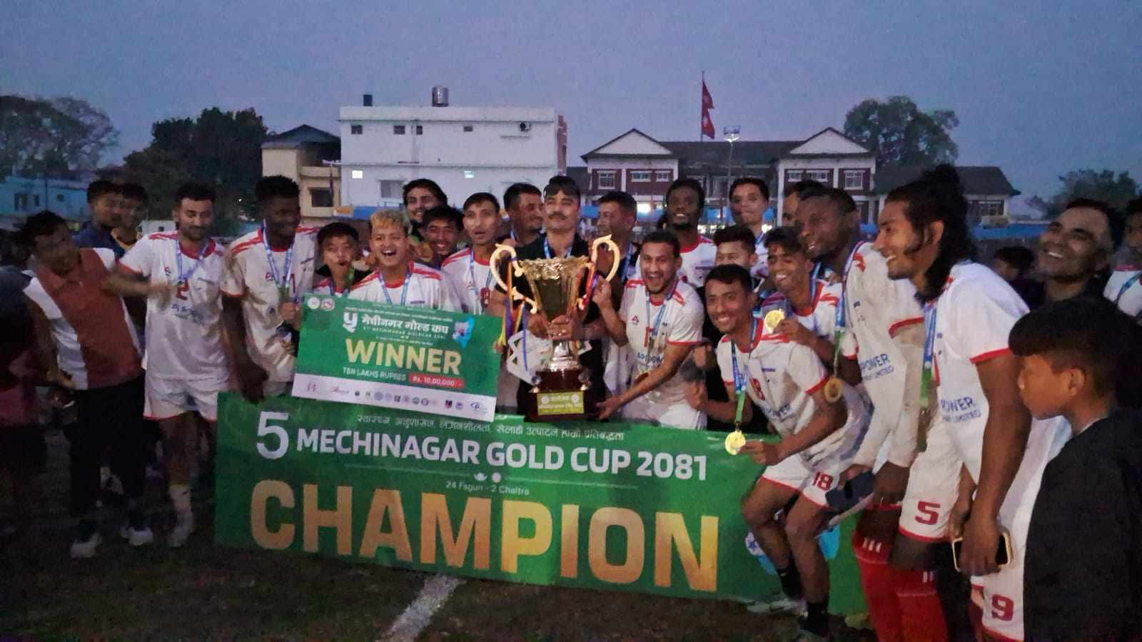 चर्च ब्वाइज बन्याे मेचीनगर गोल्डकप च्याम्पियन 