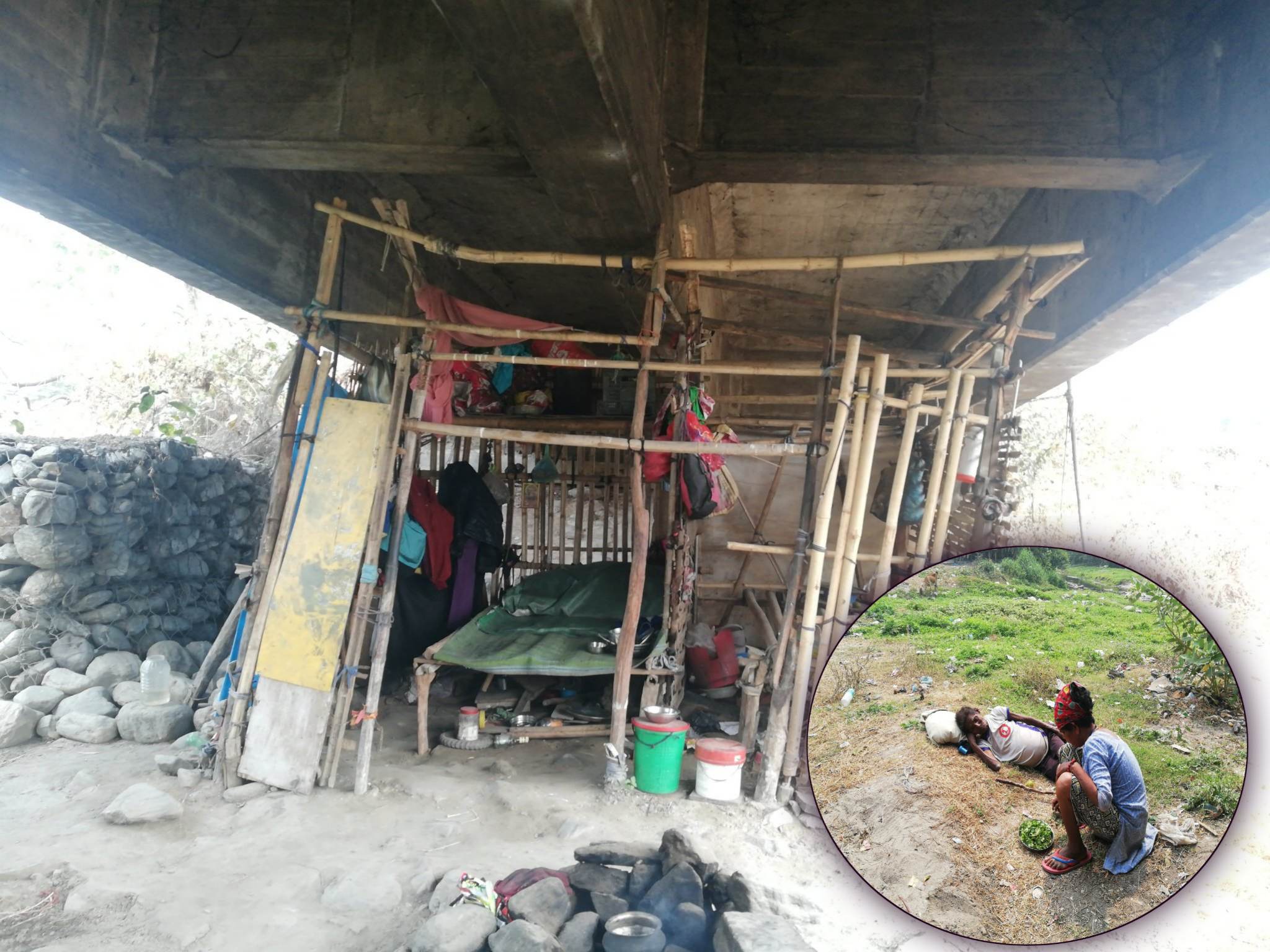 बिरामले थलिएका पदमबहादुरको पुलमुनी बास